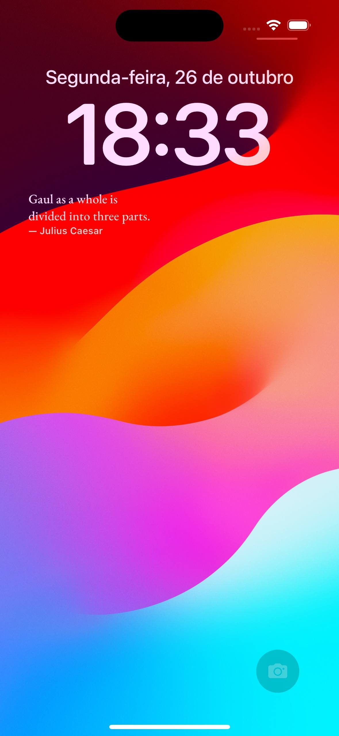 iPhone Lock Screen with a Plato quote from Vitralis