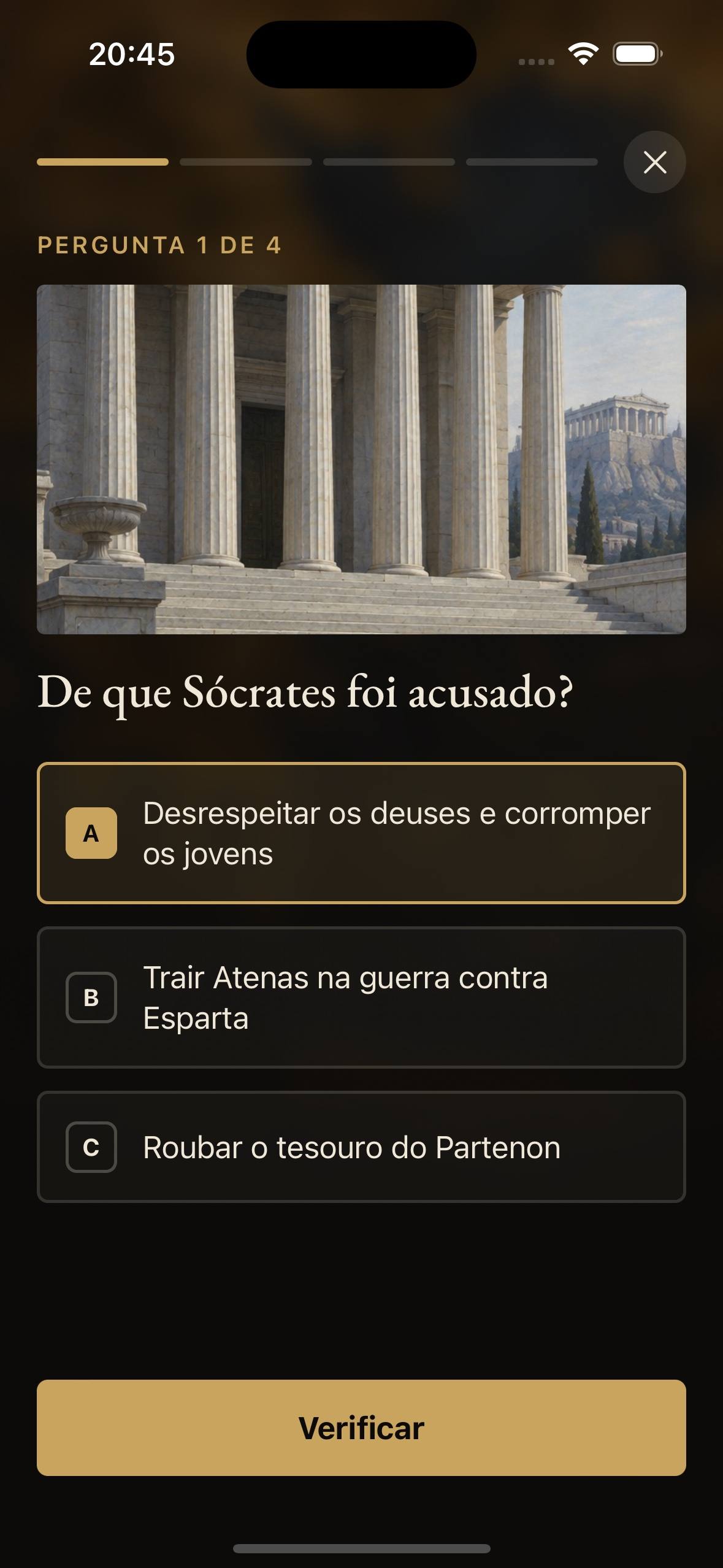 Quatro perguntas, e o fato fica com você.